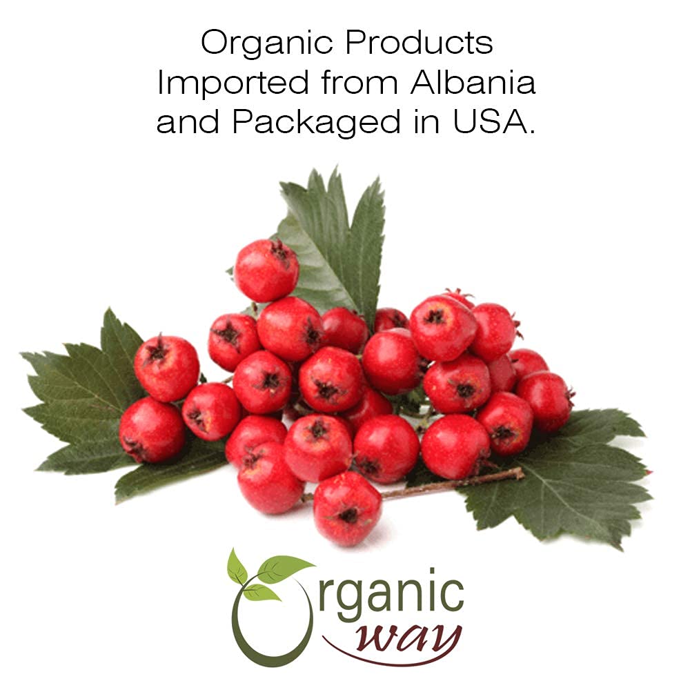 Organic Hawthorn Berries Whole – 1 lb (Albania) | Kosher • Vegan • Non-GMO