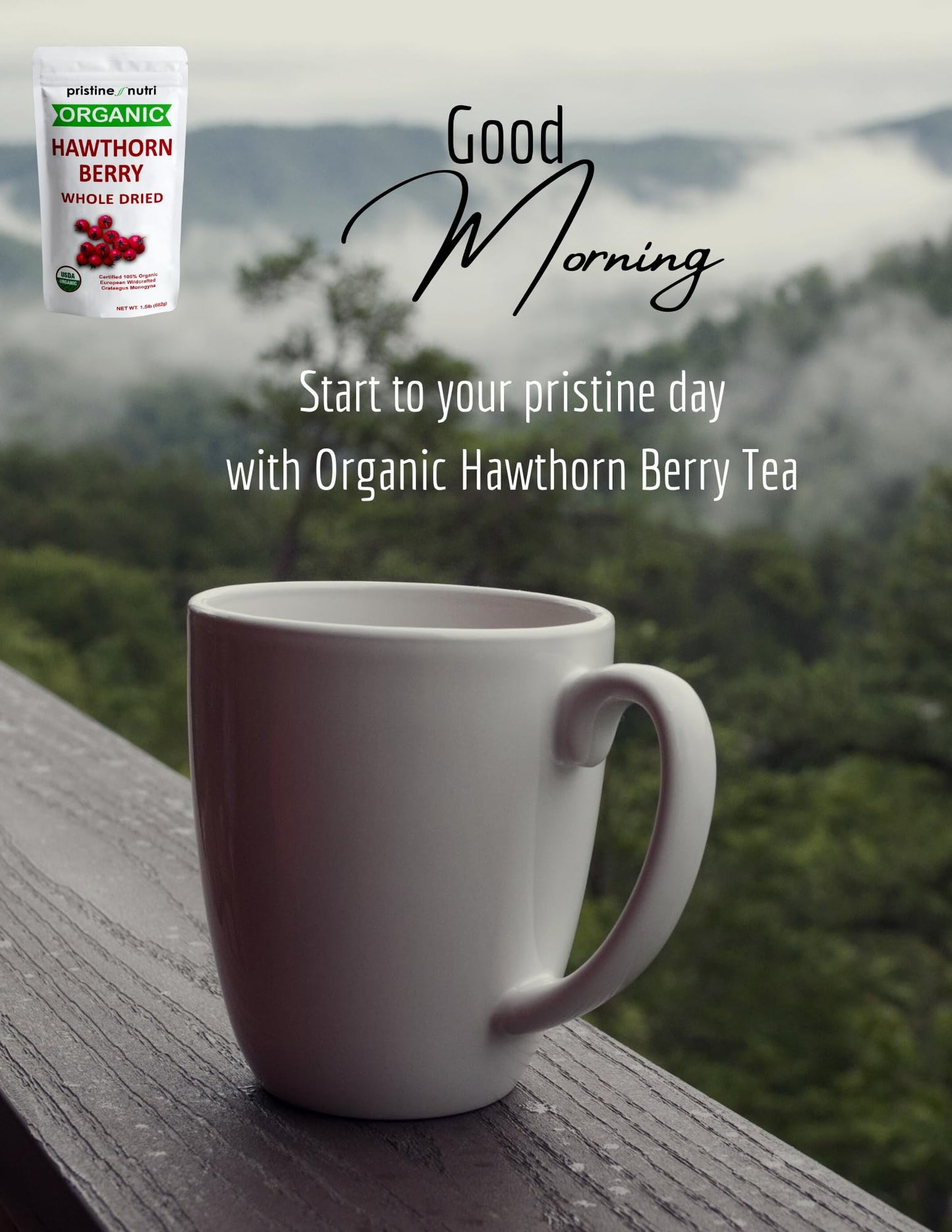 1.5 lb Organic Hawthorn Berries – Dried Bulk for Tea | Heart Health & Stress Relief