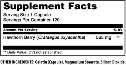Amazing Formulas Hawthorn Berries Supplement – 565 mg, 2 Pack, 120 Capsules, Non-GMO, Gluten-Free, Made in USA