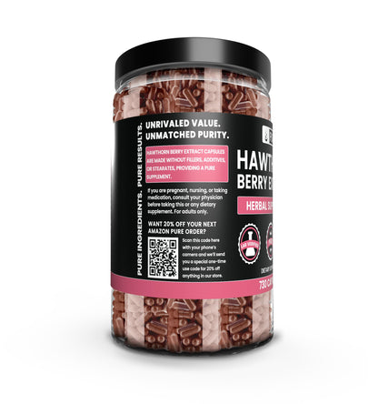 Pure Original Ingredients Hawthorn Berry Extract (730 Capsules) Pure & Natural, No Additives Or Fillers