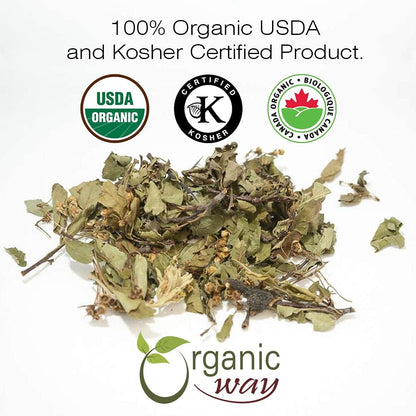 Organic Hawthorn Leaf & Flower Cut & Sifted — Herbal Tea (2 oz) | Albania Origin, Non-GMO, Kosher
