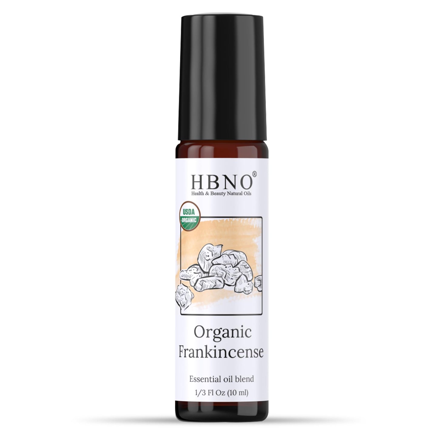 HBNO Organic Frankincense Roll-On - 10 ml Travel Size, USDA Organic, MCT Oils
