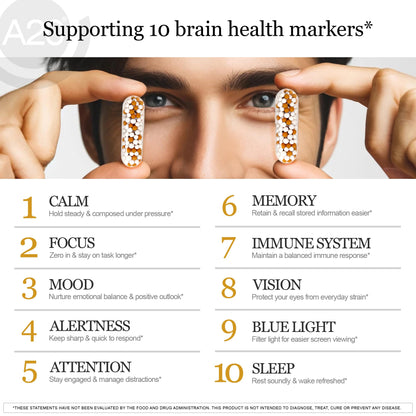HCF A20 Microbead Brain Health Supplement | 20 Nootropics & 7 Advances