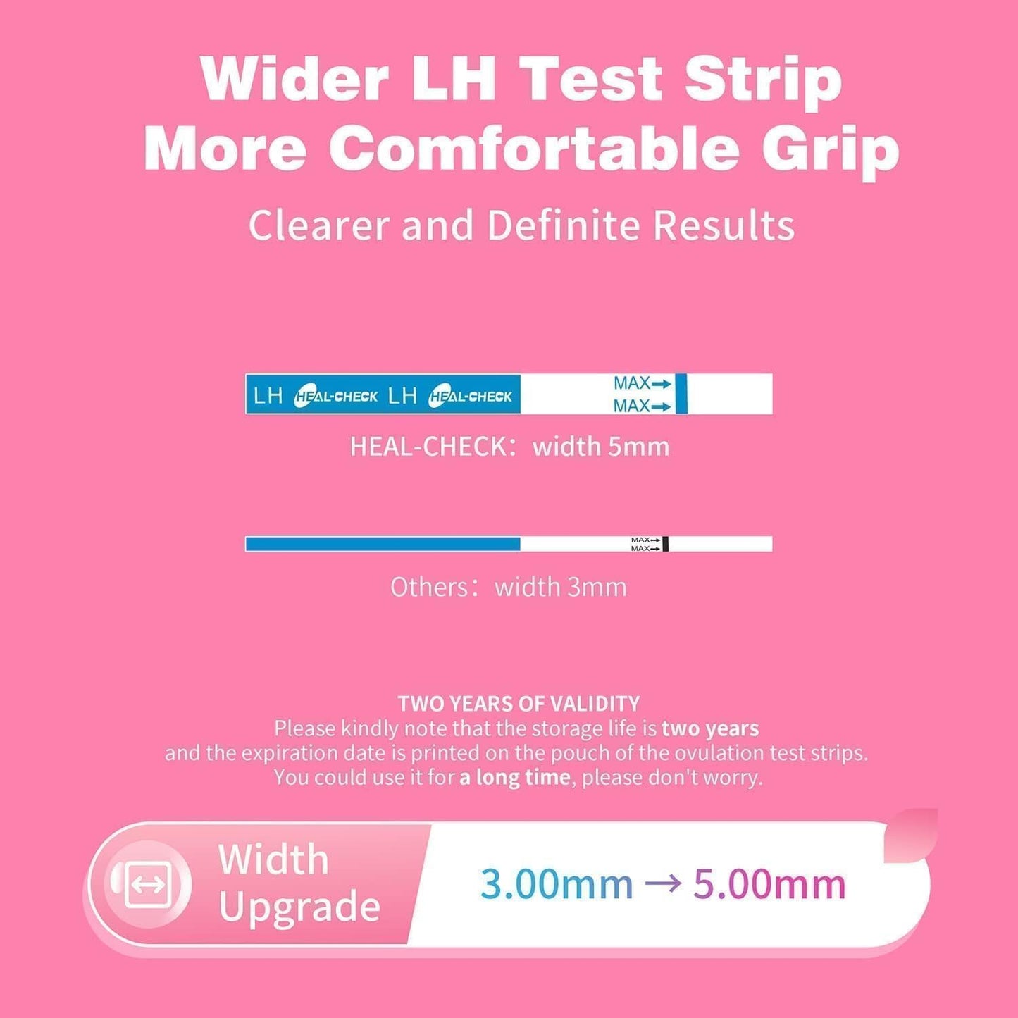 HEAL-CHECK 40 Count Ovulation Test Strips with Cups – Ovulation Predictor Kit, Bulk LH Tests for Home