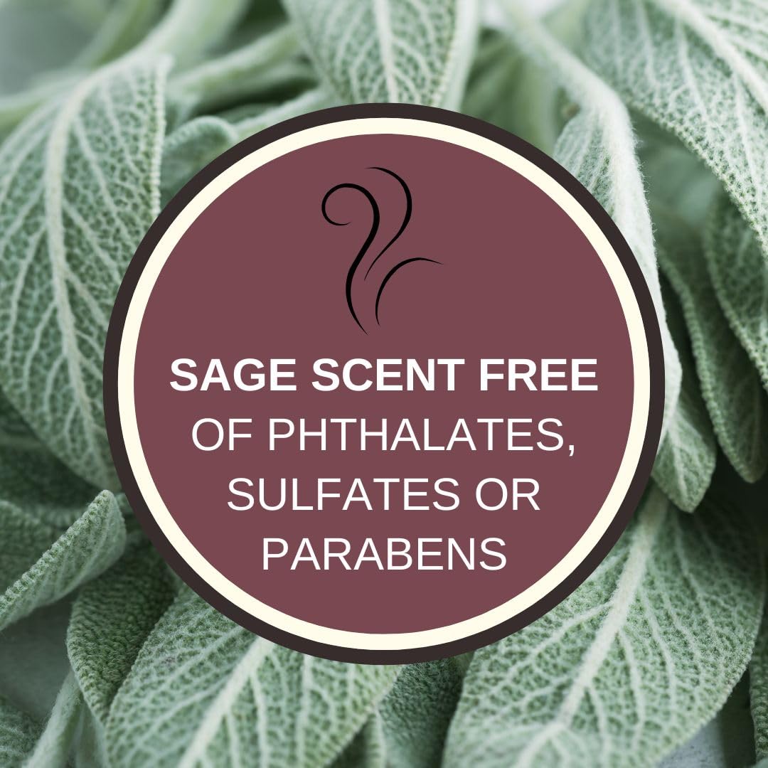 Healer's Garden Premium Sage Candle – Energy Cleansing Mantra, 6oz | Natural Soy, Paraben- & Phthalate-Free