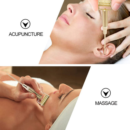 Healeved Roller Stick Copper Needle Ear Massager – Acupoint Spring Pen Probe