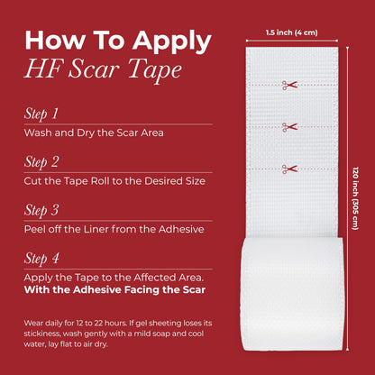 HealFast Physician Formulated Silicone Scar Sheets – Medical-Grade Tape for Surgery, C-Section & Keloids