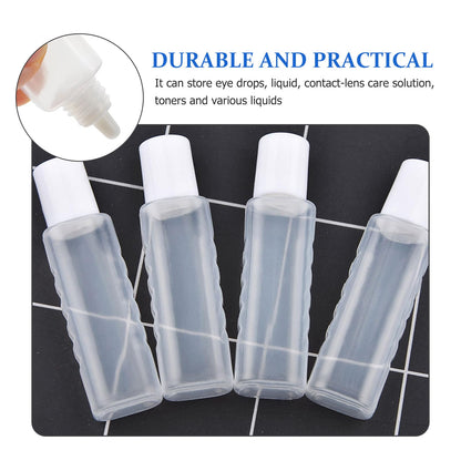 Healifty 25Pcs Mini Dropper Bottles – Travel Leak-Proof Plastic Bottles for Eye Drops & Contact-Lens Care