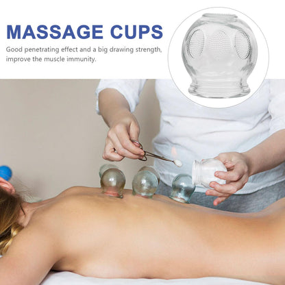 Healifty Glass Cupping Therapy Set – 6Pcs Vacuum Cupping for Massage & Fatigue Relief
