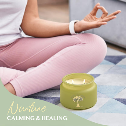 Healing 2-Wick Soy Candle – Eucalyptus & Peppermint | 9.5 oz