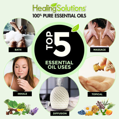 Healing Solutions Ginger Essential Oil 10ml – Organic, Pure, Therapeutic Grade