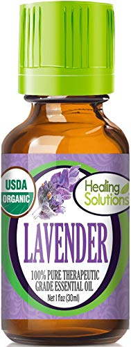 Healing Solutions Lavender Essential Oil 1 oz – Organic, Pure & Undiluted for Skin & Hair
