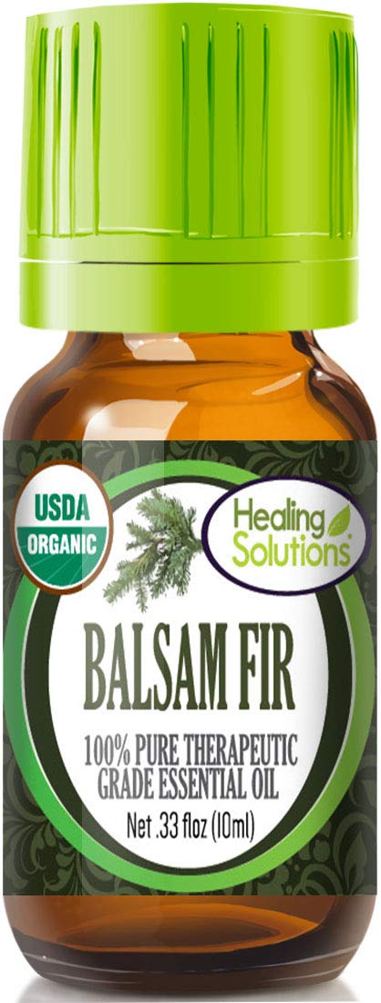 Healing Solutions Organic Balsam Fir Essential Oil – 0.33 oz (10 ml) Pure & Undiluted