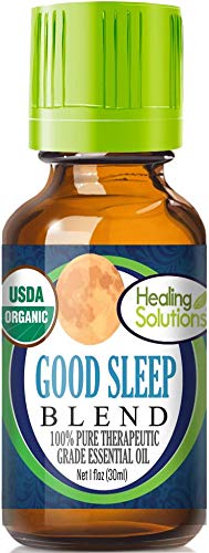Healing Solutions Sleep Essential Oils for Diffuser – Organic, Pure & Undiluted 1 oz