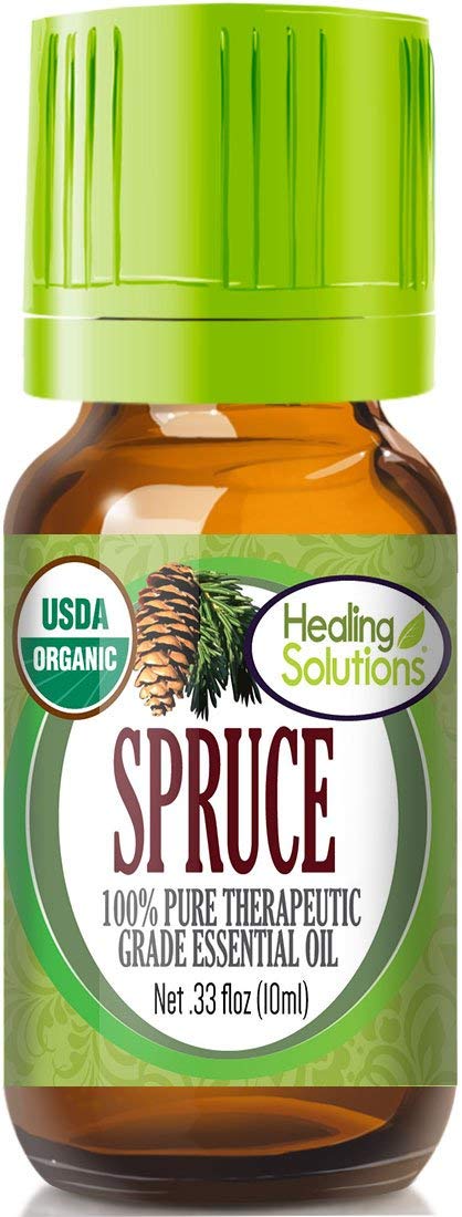 Healing Solutions Oils - Spruce Essential Oil Organic, Undiluted 0.33 oz / 10 ml
