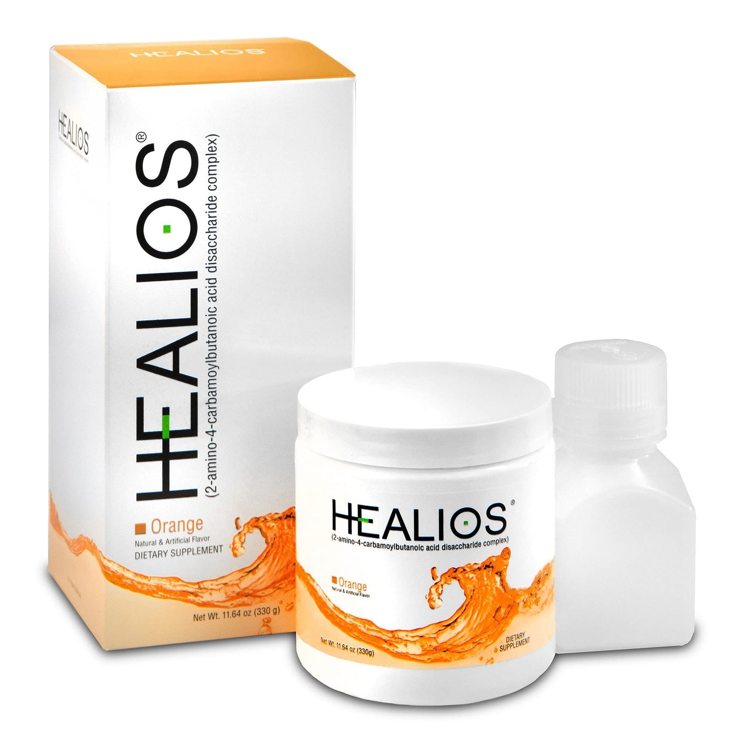 Healios Orange Flavor Glutamine Powder for Oral Health – 11.64 oz