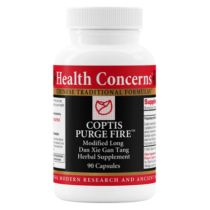 Health Concerns Coptis Purge Fire Formula – Skin, Throat, Sinus & Immune Support (90 Capsules)