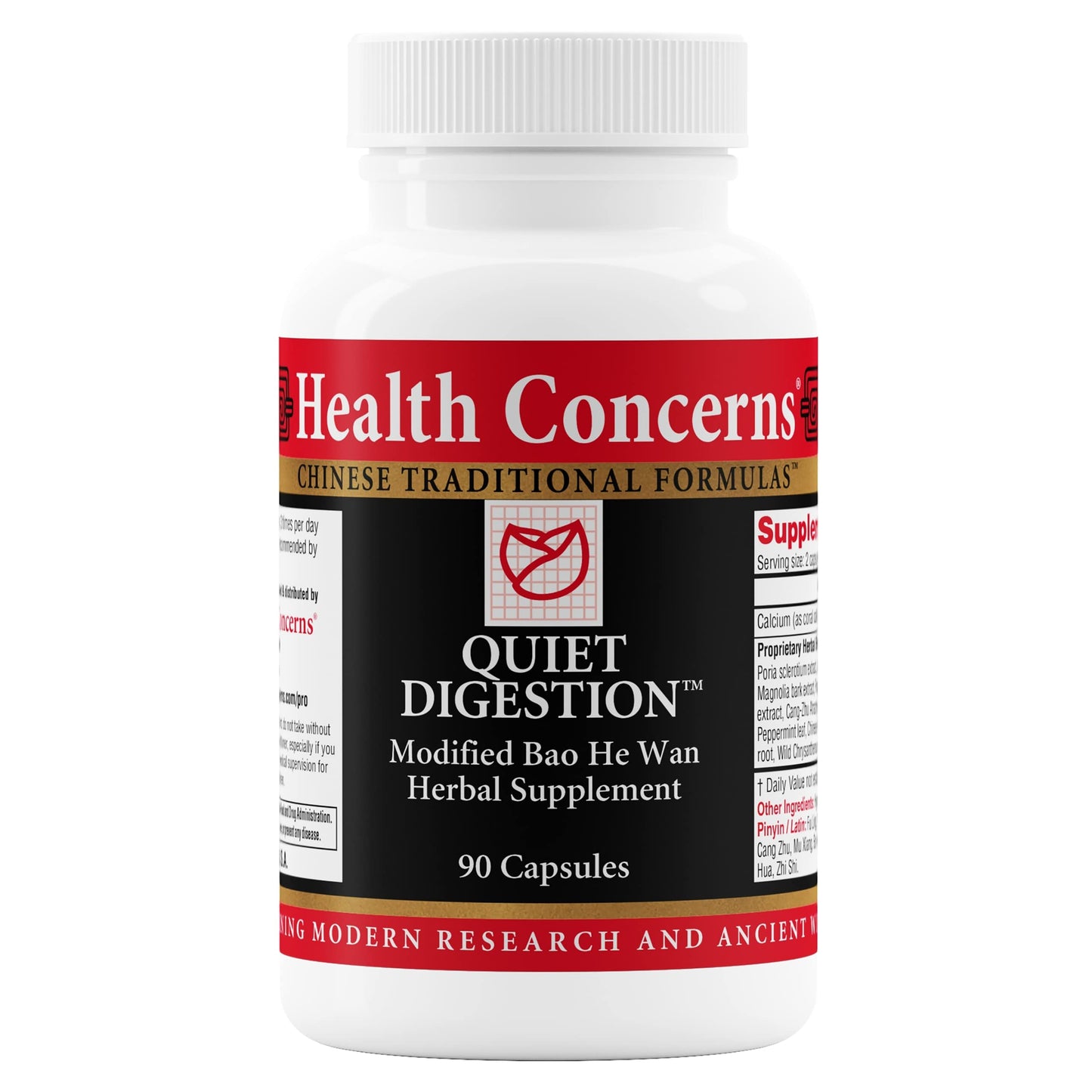 Health Concerns Quiet Digestion – Digestive Support for Upset Stomach, Gas & Bloating | Bao He Wan Herbal Formula, 90 Capsules