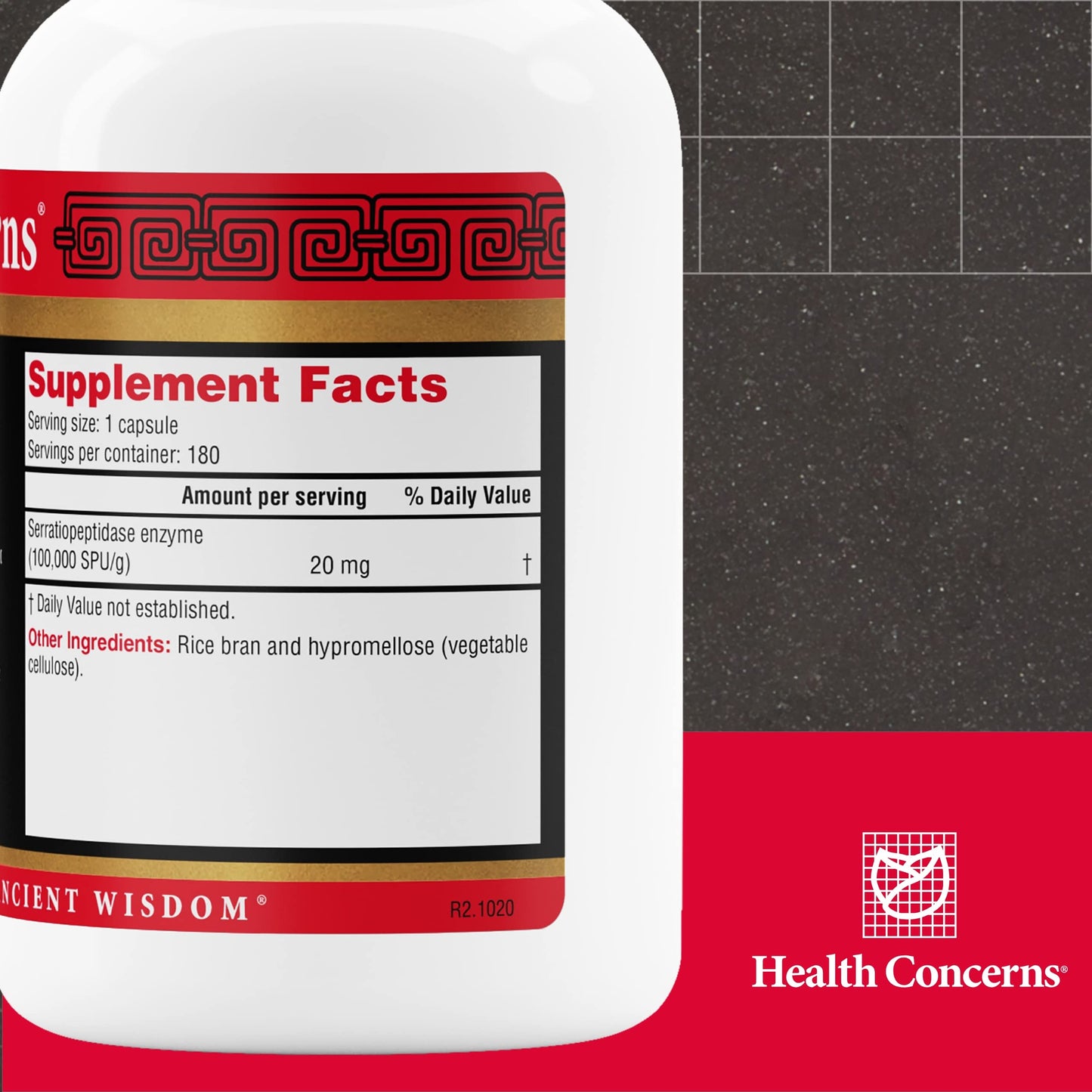 Health Concerns Serramend – Immune Defense Support Supplement – Serrapeptase Proteolytic Enzyme – Blood Circulation – Chinese Herbal Supplement for Men & Women – 180 Capsules