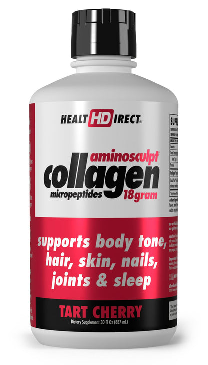 HEALTH DIRECT AminoSculpt Sugar-Free Liquid Collagen – Tart Cherry, 30 oz
