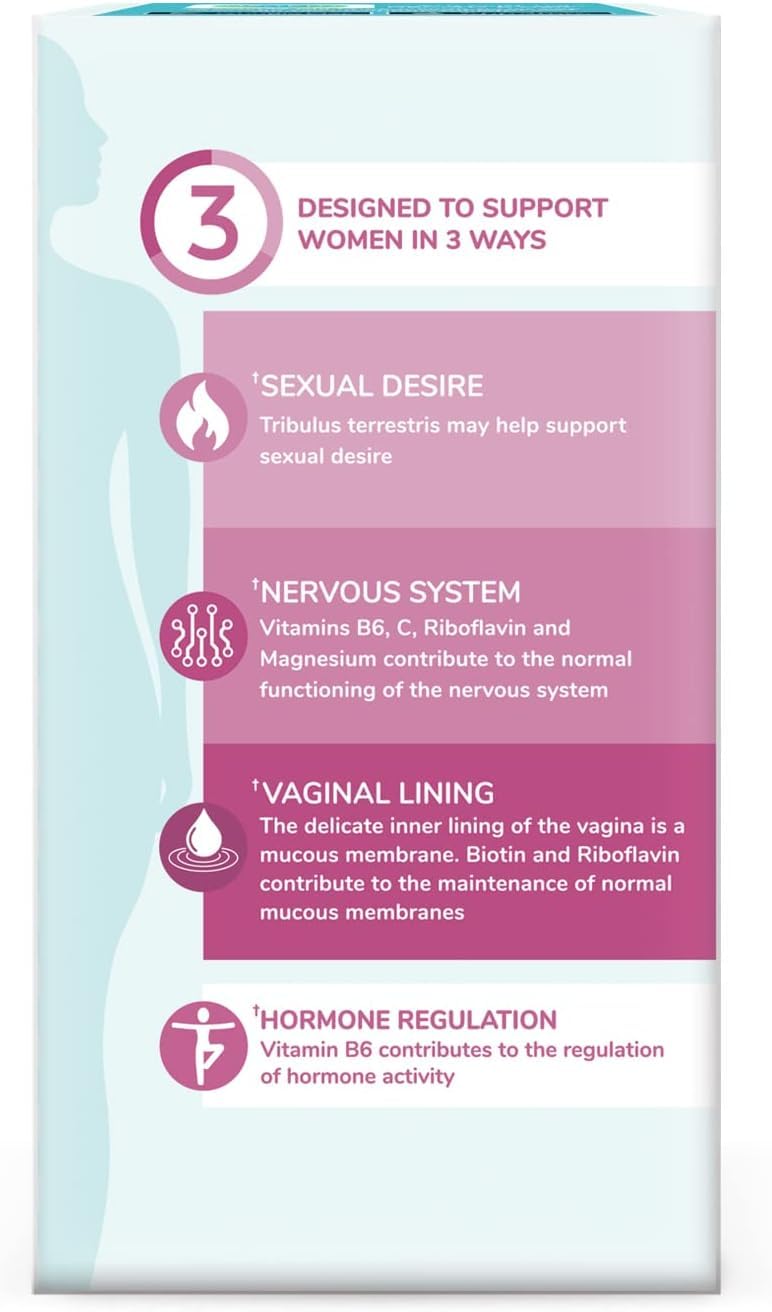 Health & Her Intimacy+ Multi-Nutrient Supplement for Women – Maca Root, Tribulus, Vegan (60 ct)