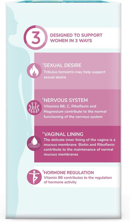 Health & Her Intimacy+ Multi-Nutrient Supplement for Women – Maca Root, Tribulus, Vegan (60 ct)