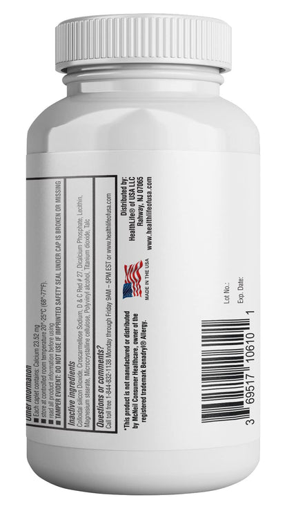 HEALTH LFE Allergy Relief Caplets 25 mg Diphenhydramine HCl – Pack of 2 (2000 Count) for Children & Adults