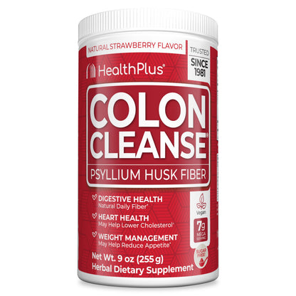 Health Plus Colon Cleanse - Psyllium Husk, Strawberry, 9 oz, 36 Servings