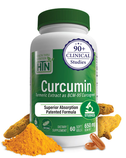 Health Thru Nutrition Curcumin 650mg BCM-95 Curcugreen | High Absorption Turmeric