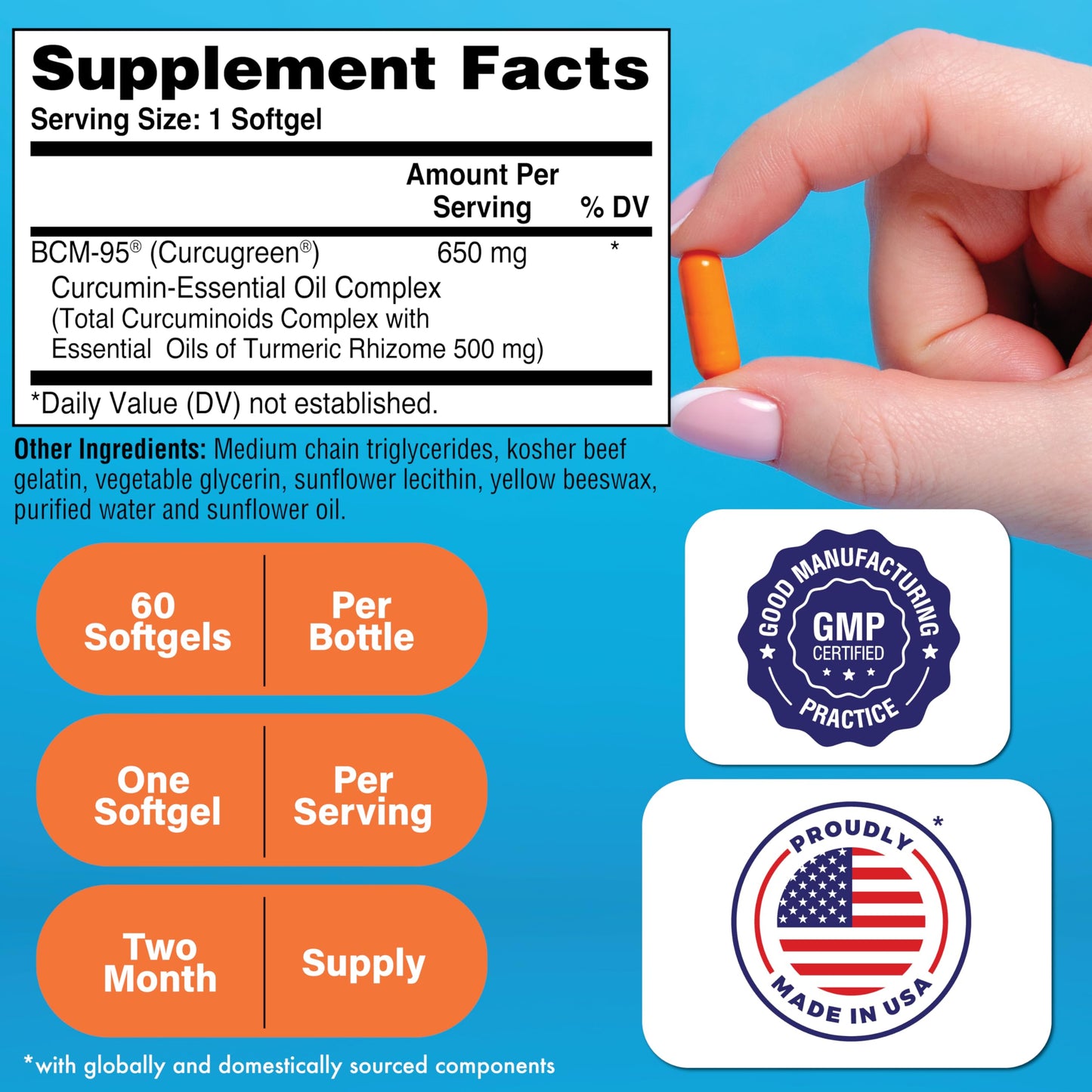 Health Thru Nutrition Curcumin 650mg BCM-95 Curcugreen | High Absorption Turmeric
