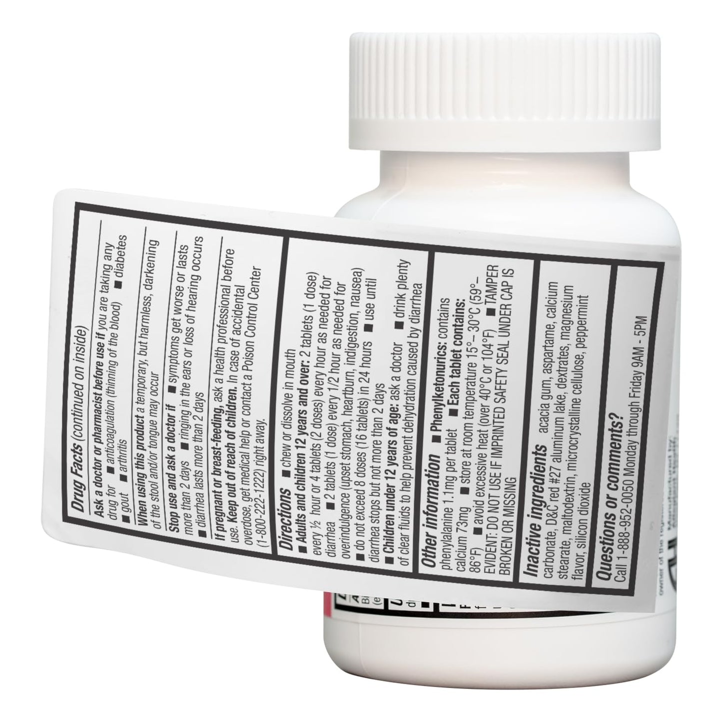 HealthA2Z Bismuth Subsalicylate 262mg | Multi-Symptom Digestive Relief (100 Count)