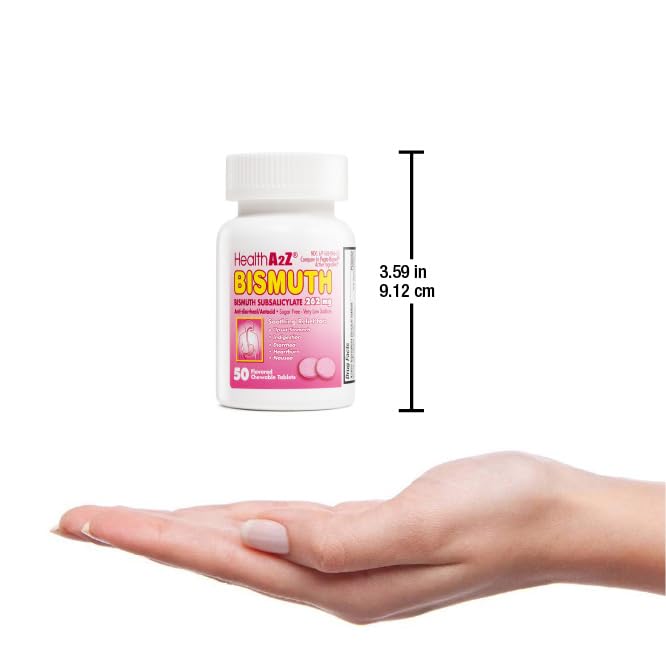 HealthA2Z Bismuth Subsalicylate 262mg – Multi-Symptom Digestive Relief (50 Tablets)
