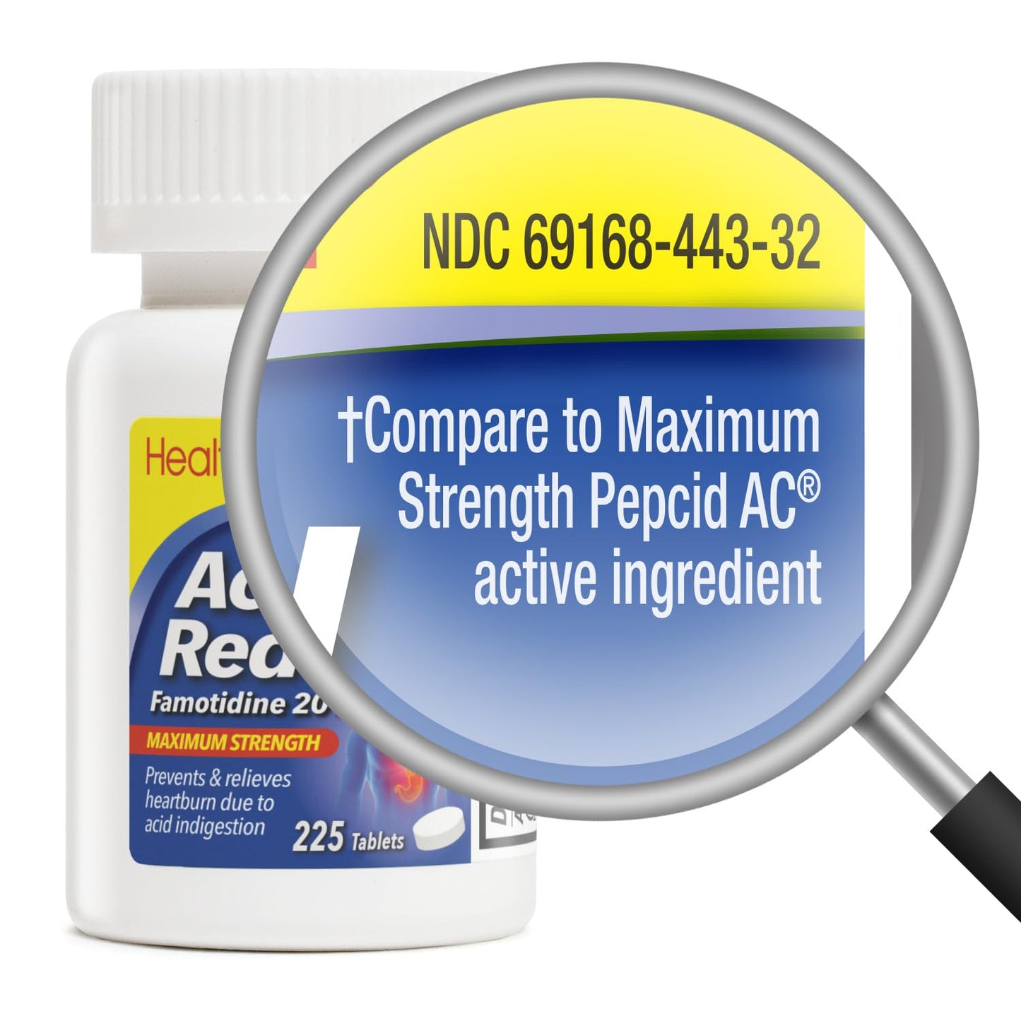 HealthA2Z Acid Reducer | Famotidine 20mg – Maximum Strength, Heartburn Relief (225 Tablets)