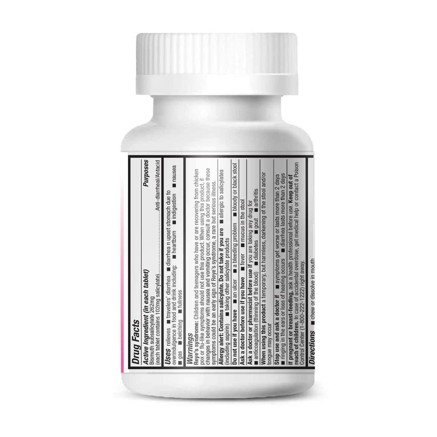 HealthA2Z Bismuth Subsalicylate 262mg – Multi-Symptom Digestive Relief, Pack of 2 (100 Count)
