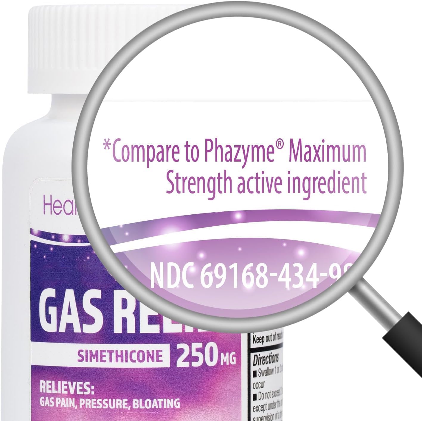 HealthA2Z Gas Relief Simethicone 250mg | Fast Gas Relief (200 Softgels)