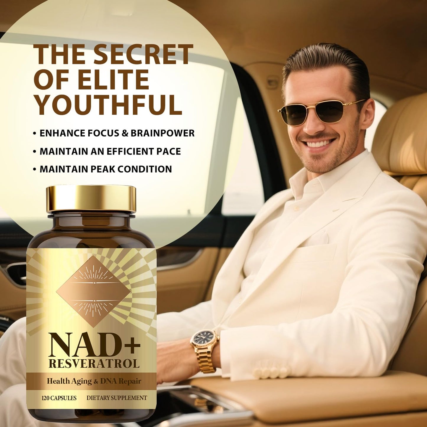NADH 1500 mg with Resveratrol – 120 Caps | NMN Alternative for Cellular Energy & Anti-Aging