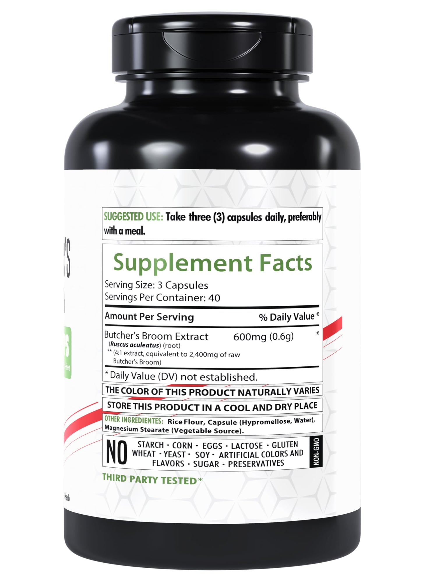 Healthfare Butcher’s Broom Capsules 2400mg – 120 Veg Capsules | Non-GMO, Gluten-Free (Pack of 2)