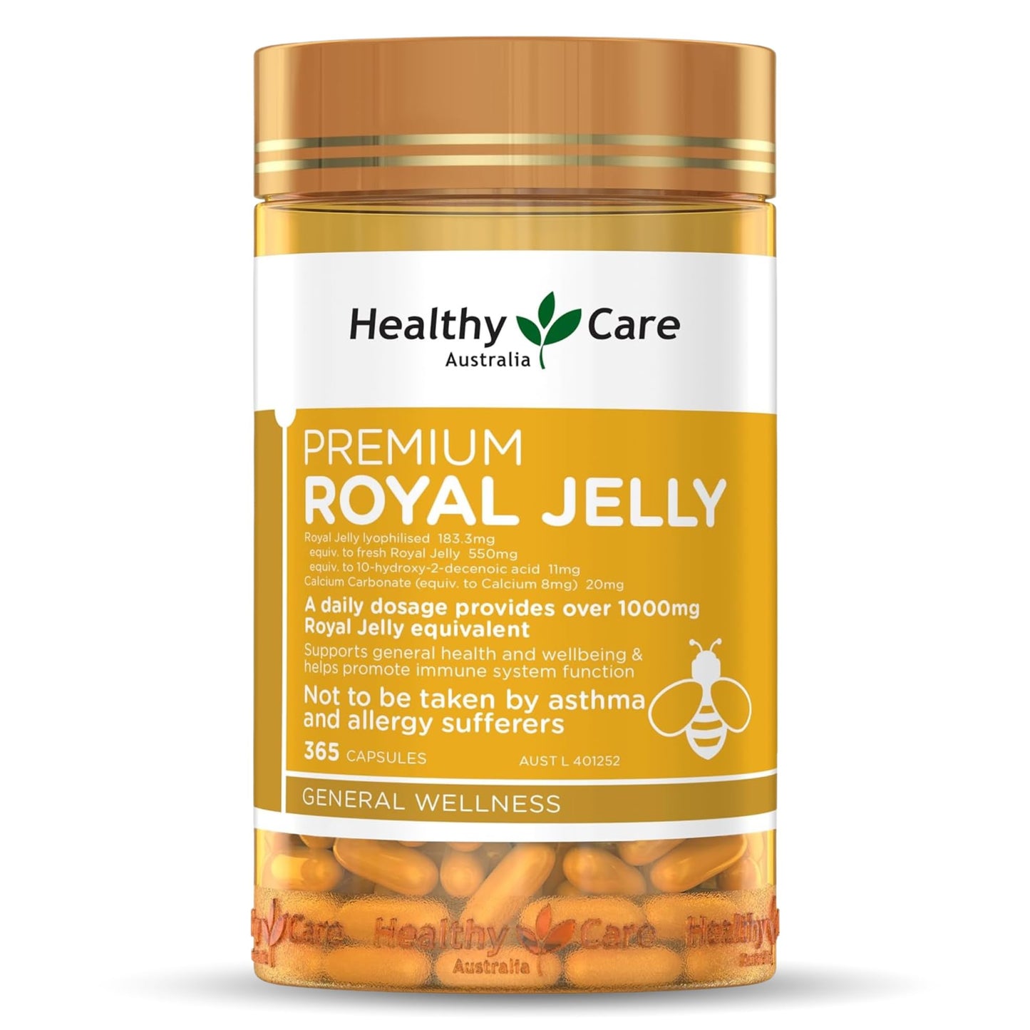 Healthy Care Royal Jelly 1000, 365 Capsules – Made in Australia