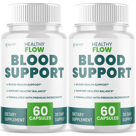 Healthy Flow Blood Support Capsules - 2 Pack (120 Capsules) | All-Natural Formula