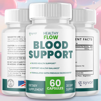 Healthy Flow Blood Support Capsules - 2 Pack (120 Capsules) | All-Natural Formula