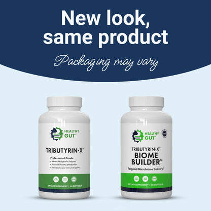 Healthy Gut Tributyrin-X | Most Bioavailable Butyrate Postbiotic for Gut Health & Leaky Gut Support | 99.9% Pure Odorless Softgels | 90 Softgels