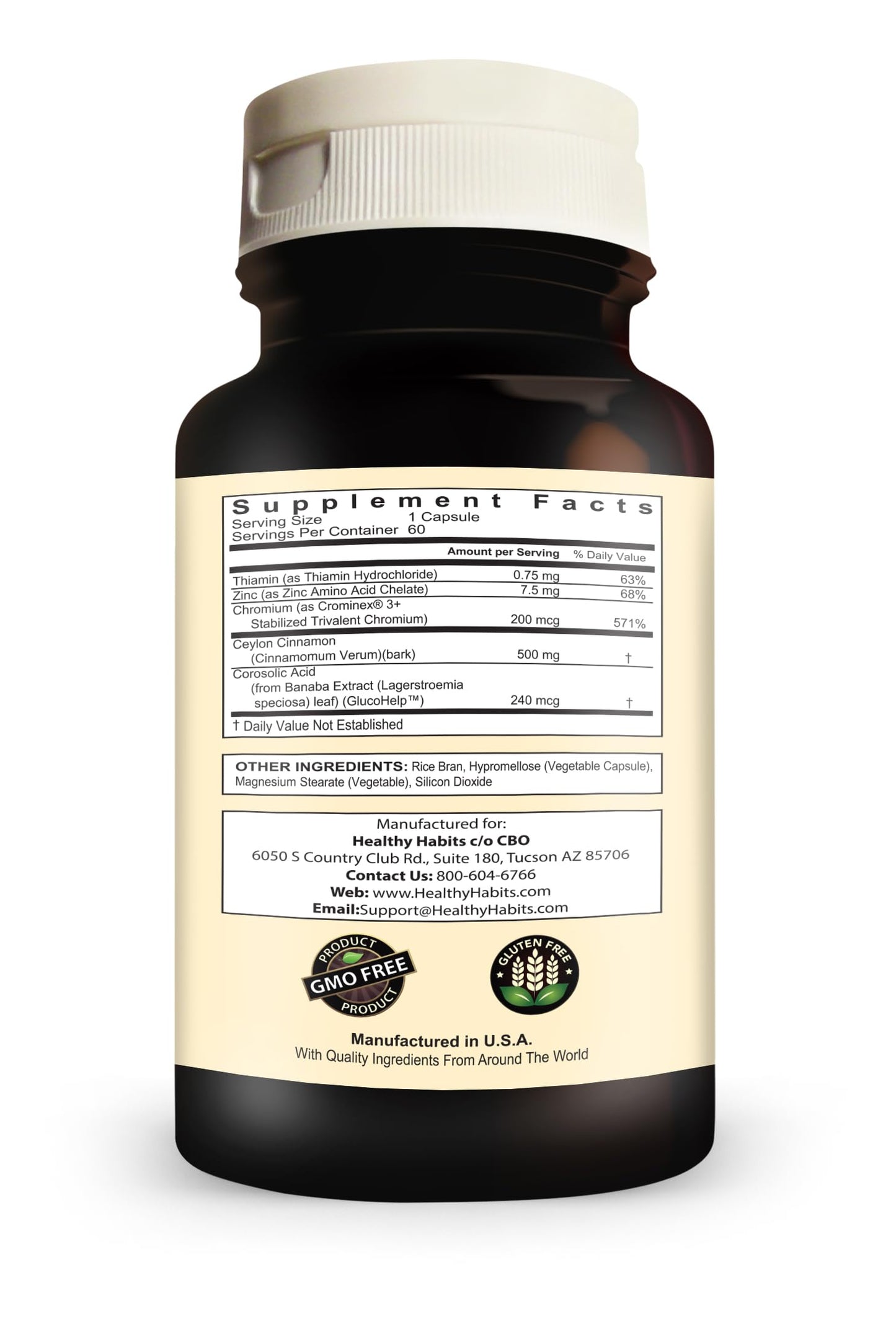 Healthy Habits StrictionD with Banaba, Cinnamon & Crominex 3+