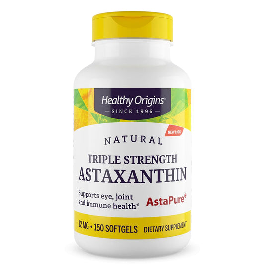 Healthy Origins Astaxanthin 12 mg – Astapure, Triple Strength, 150 Softgels