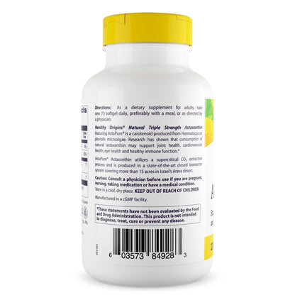 Healthy Origins Astaxanthin 12 mg – Astapure, Triple Strength, 150 Softgels