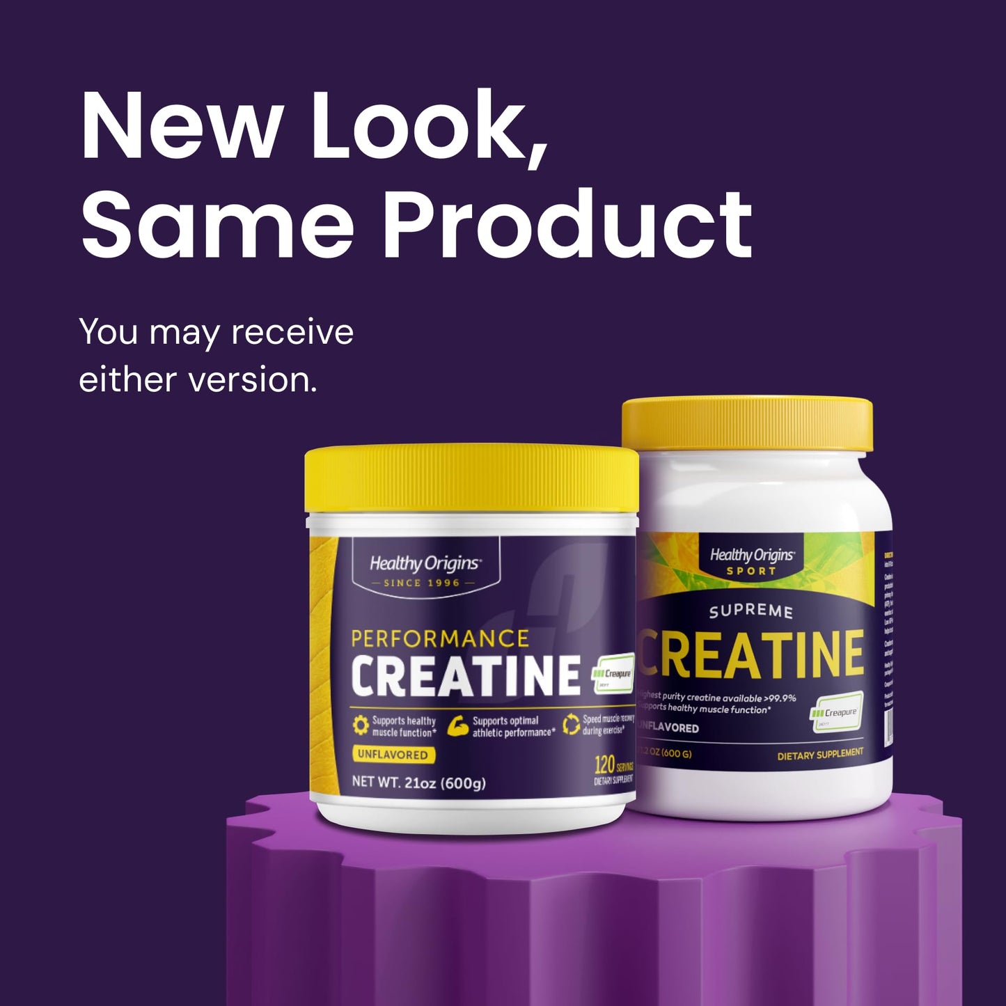 Healthy Origins Creatine with Creapure – Unflavored Micronized Powder (600 g, 120 Servings)