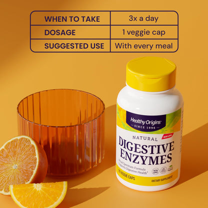 Healthy Origins Digestive Enzymes – Broad Spectrum, 90 Veggie Caps