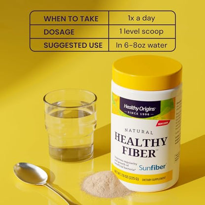 Healthy Origins Healthy Fiber – All Natural, Non-GMO, Gluten Free, Digestive Support, Prebiotic (7.9 Ounce)