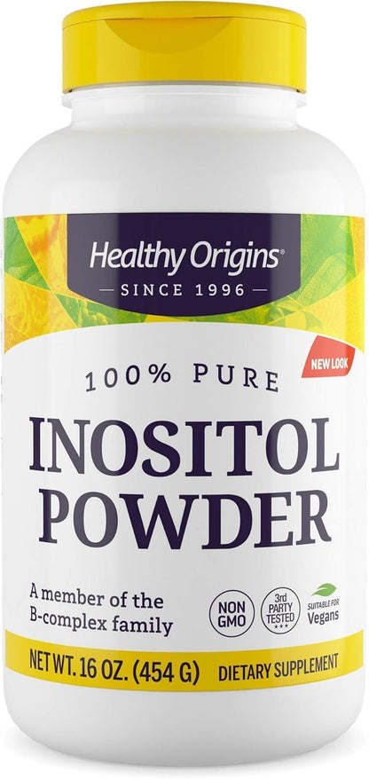 Healthy Origins Inositol Powder 454 g | B8 for Skin, Hair & Nails | Vegan, Non-GMO, Gluten-Free