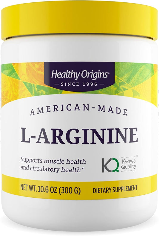Healthy Origins L-Arginine – American-Made, Non-GMO, Gluten Free, 10.6 oz | Muscle Support
