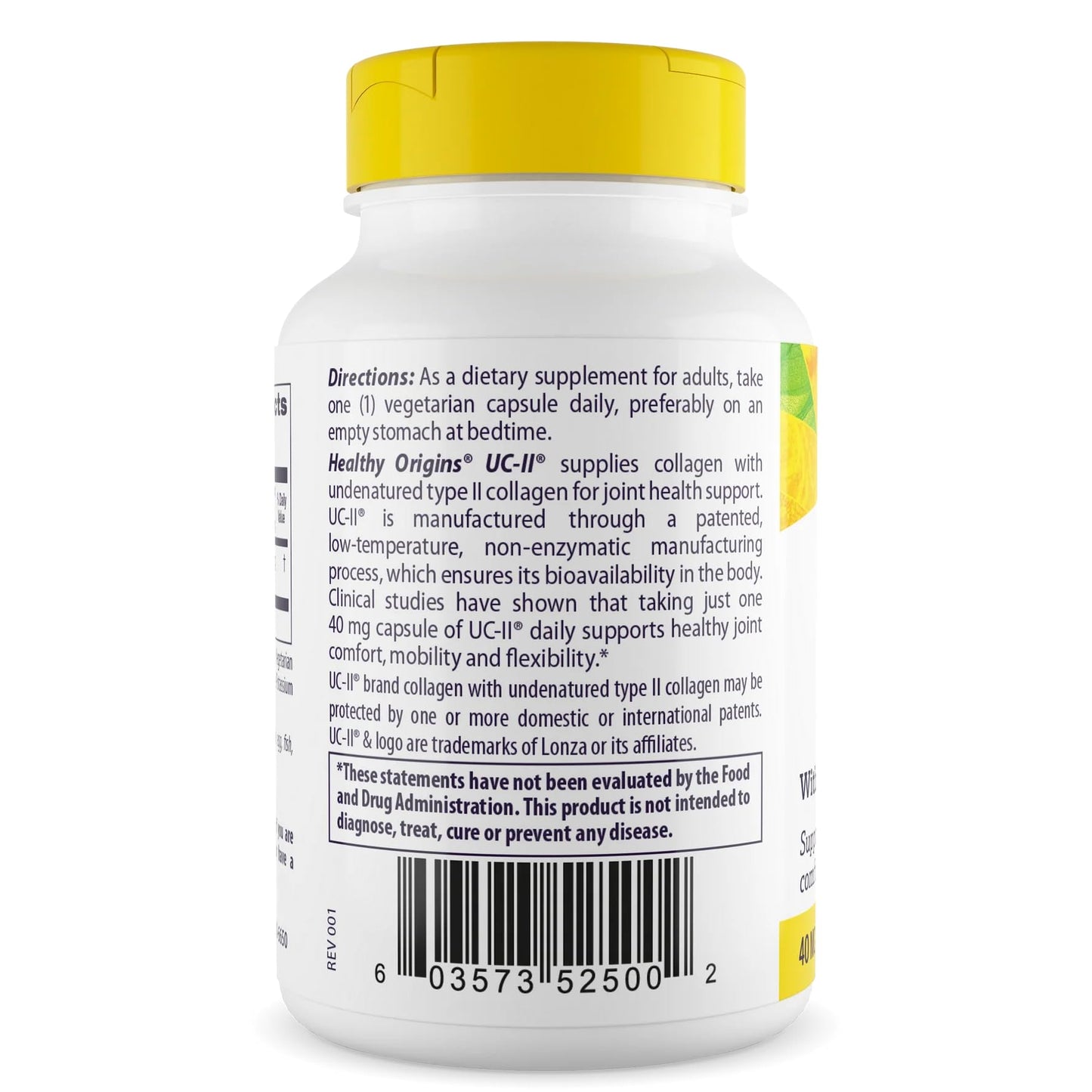 Healthy Origins UC-II 40 mg Undenatured Type II Collagen – Gluten Free, Non-GMO, Joint Support | 60 Veggie Caps
